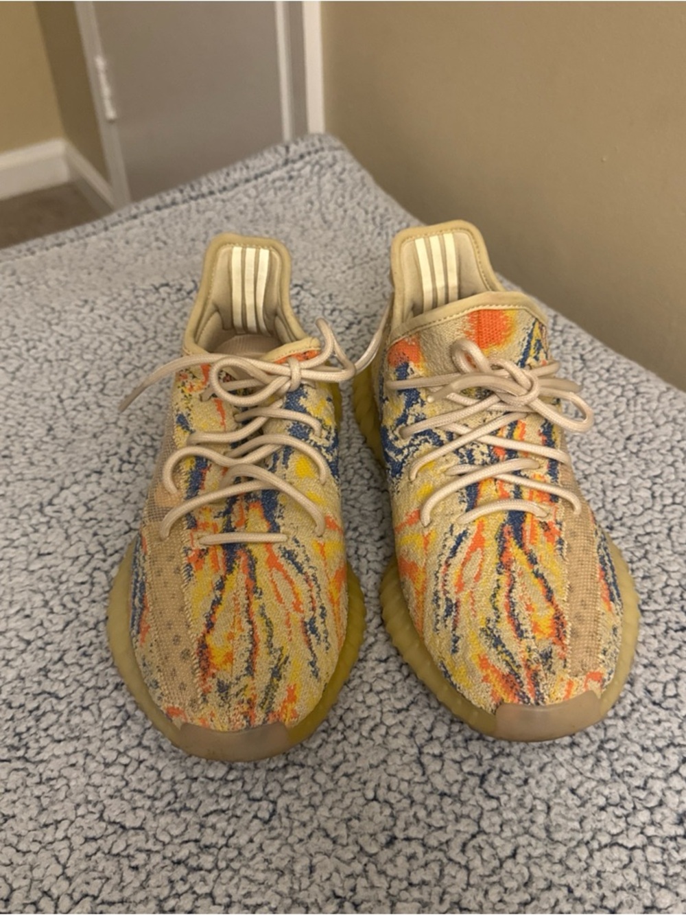 adidas Beige Multi-Color Patterned Sneakers